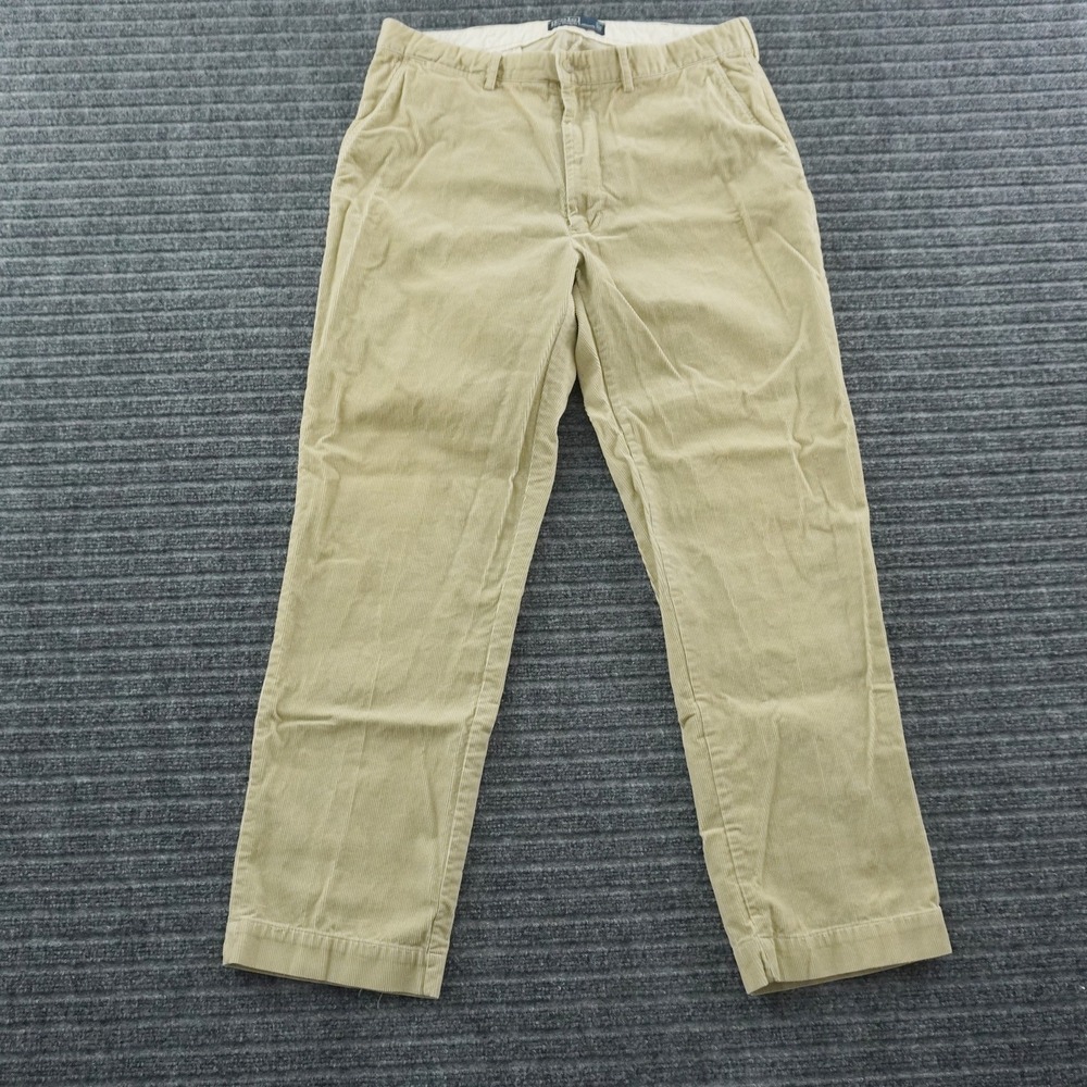 Vintage Polo Ralph Lauren Corduroy Pants Mens 35x30 Tan Straight Leg